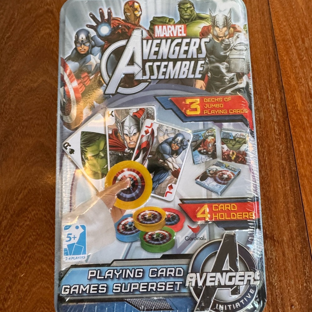 Marvel Avengers Assemble Card Game Super Set. New in plastic wrapping.
